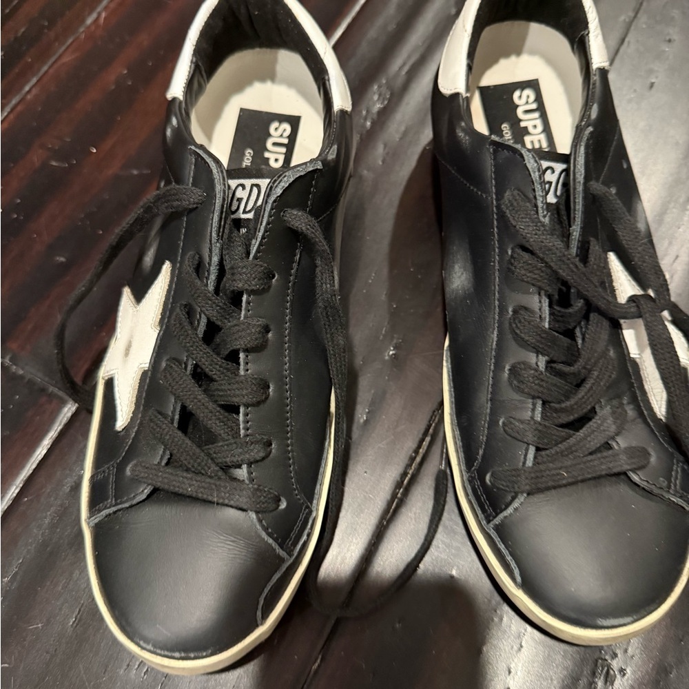 Golden Goose EUC Superstar Black Leather Trainers Size 37 - Picture 12 of 14